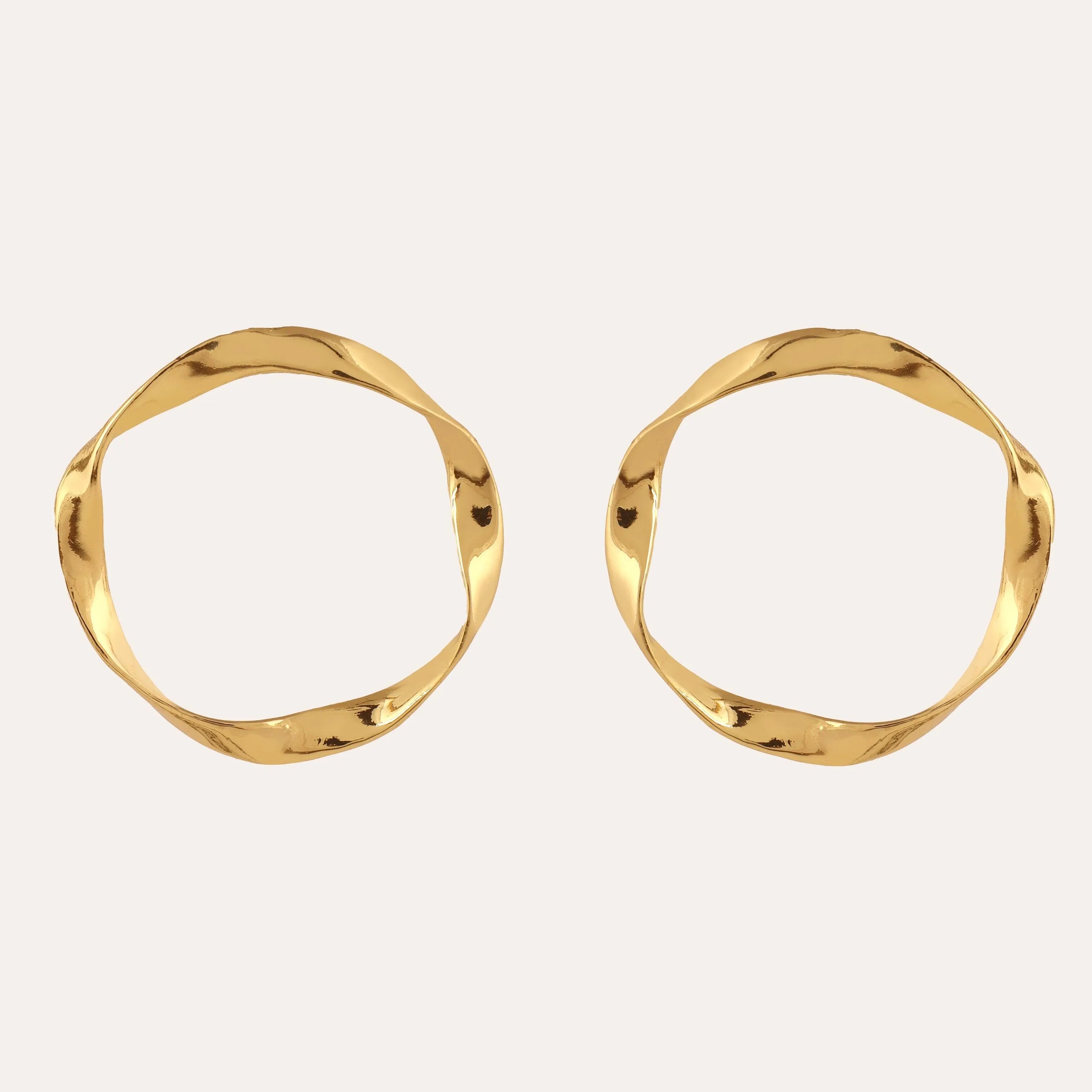 TFC Chunky Gold Plated Statement Hoop Earrings- Discover daily wear gold earrings including stud earrings, hoop earrings, and pearl earrings, perfect as earrings for women and earrings for girls.Find the cheapest fashion jewellery which is anti-tarnish only at The Fun company.