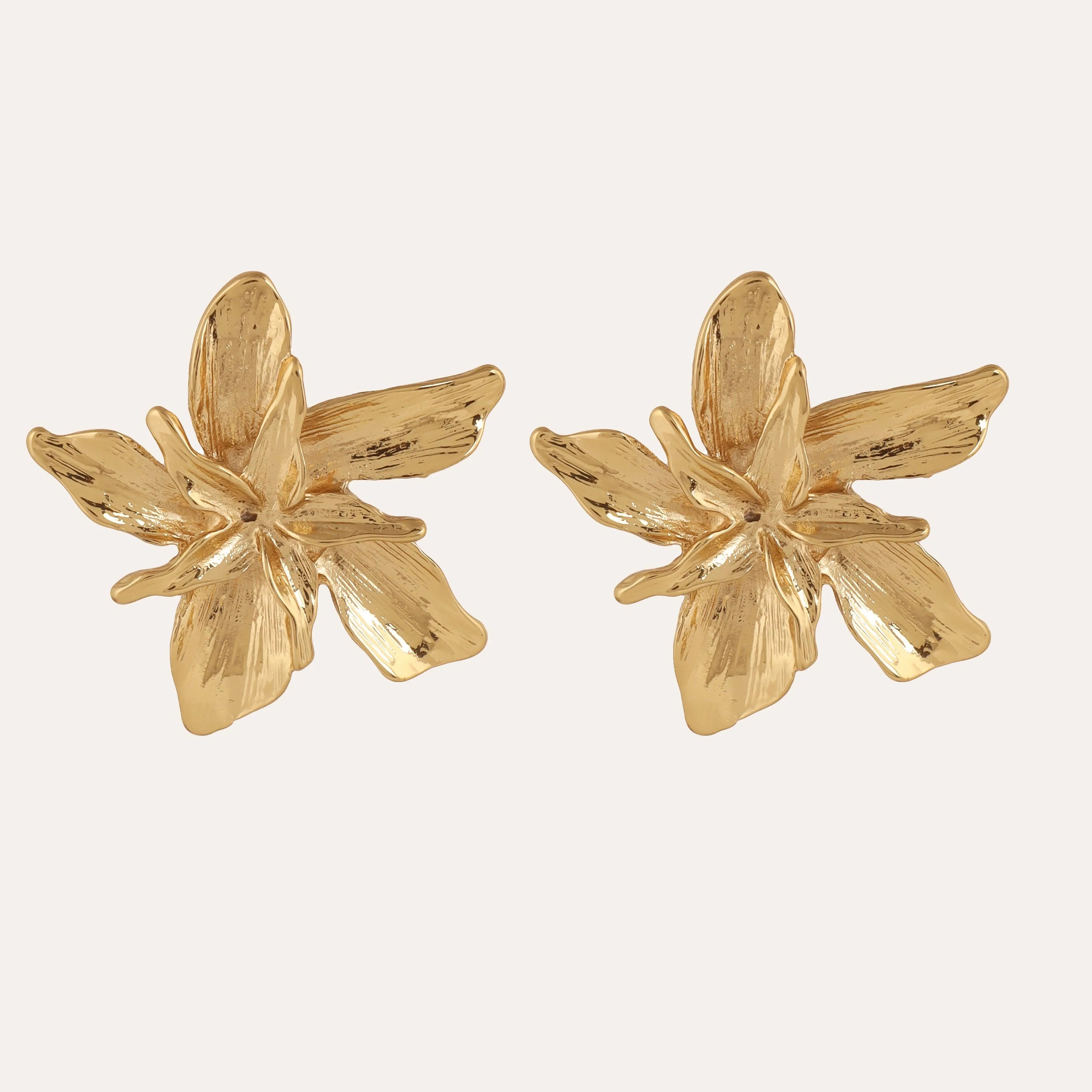 TFC Pretty Posy Gold Plated Stud Earrings-Discover daily wear gold earrings including stud earrings, hoop earrings, and pearl earrings, perfect as earrings for women and earrings for girls.Find the cheapest fashion jewellery which is anti-tarnish only at The Fun company