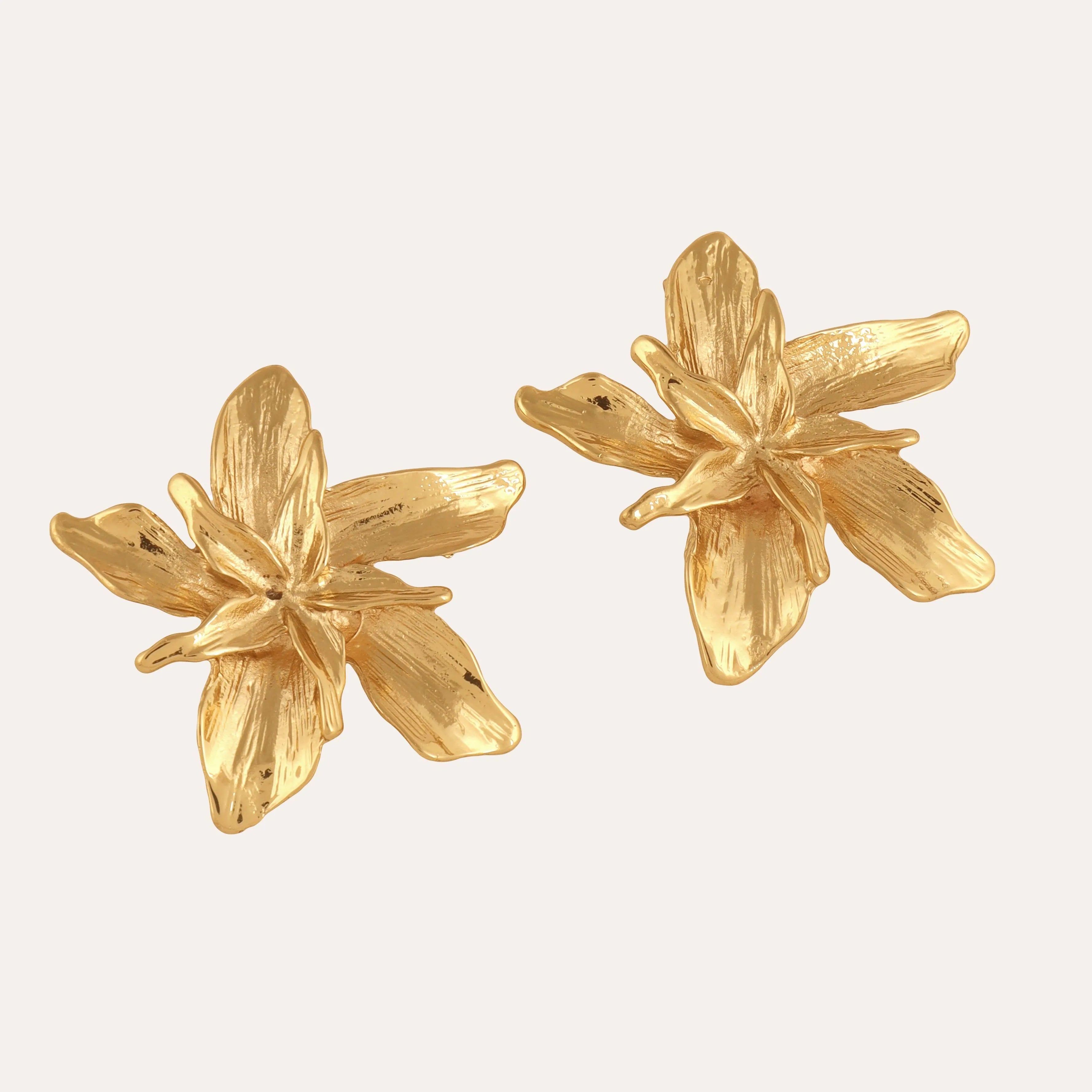 TFC Pretty Posy Gold Plated Stud Earrings-Discover daily wear gold earrings including stud earrings, hoop earrings, and pearl earrings, perfect as earrings for women and earrings for girls.Find the cheapest fashion jewellery which is anti-tarnish only at The Fun company