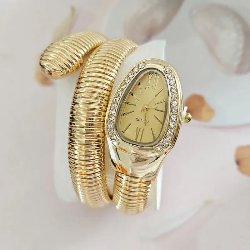 TFC Cream Stone Gold Plated Watch