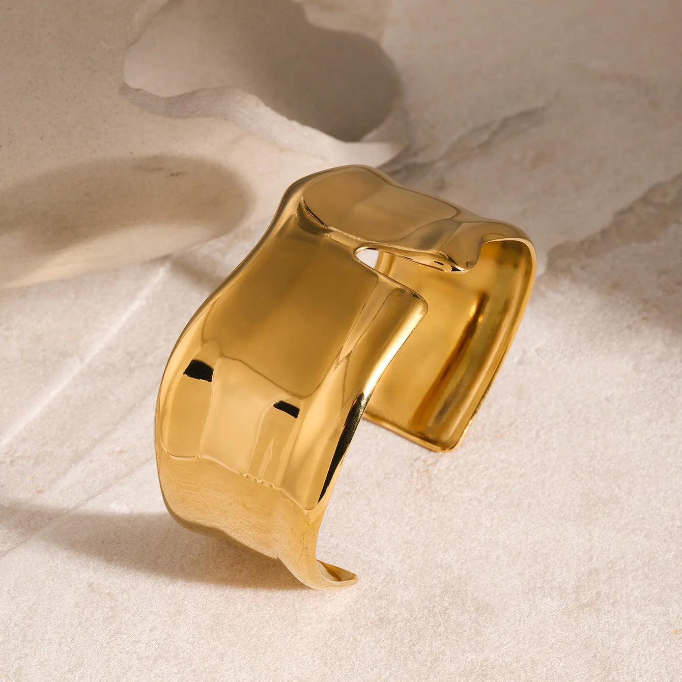 TFC Glamour Adjustable Gold Plated Cuff Bracelet