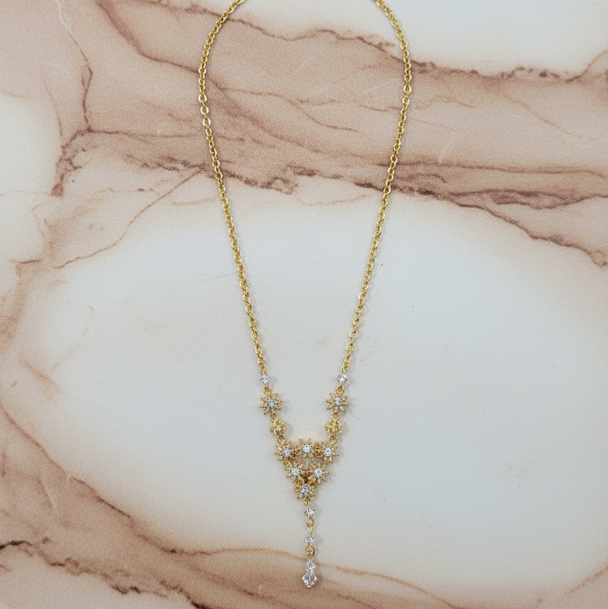 TFC Diamond Chain Gold Plated Necklace