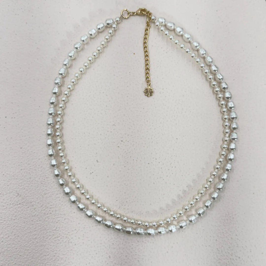 TFC Royale Pearl 2 Layered Necklace