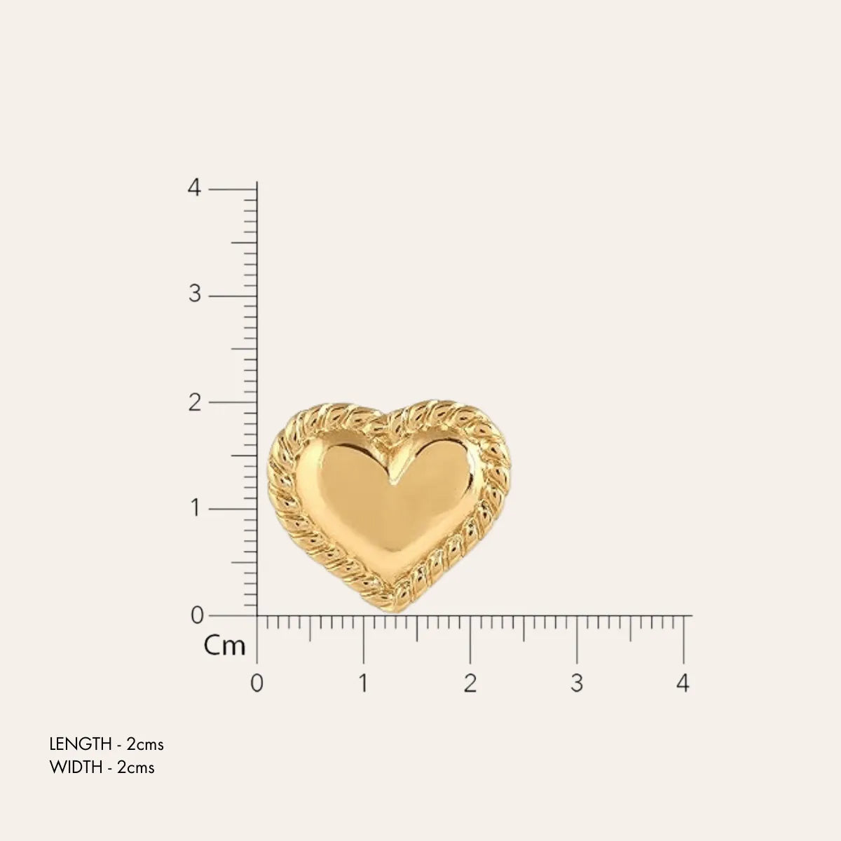 TFC Heartfelt Gold Plated Stud Earrings