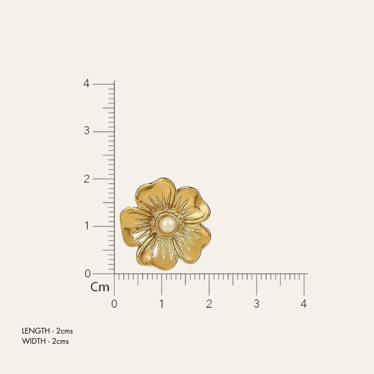TFC Flower Whisperers Gold Plated Stud Earrings