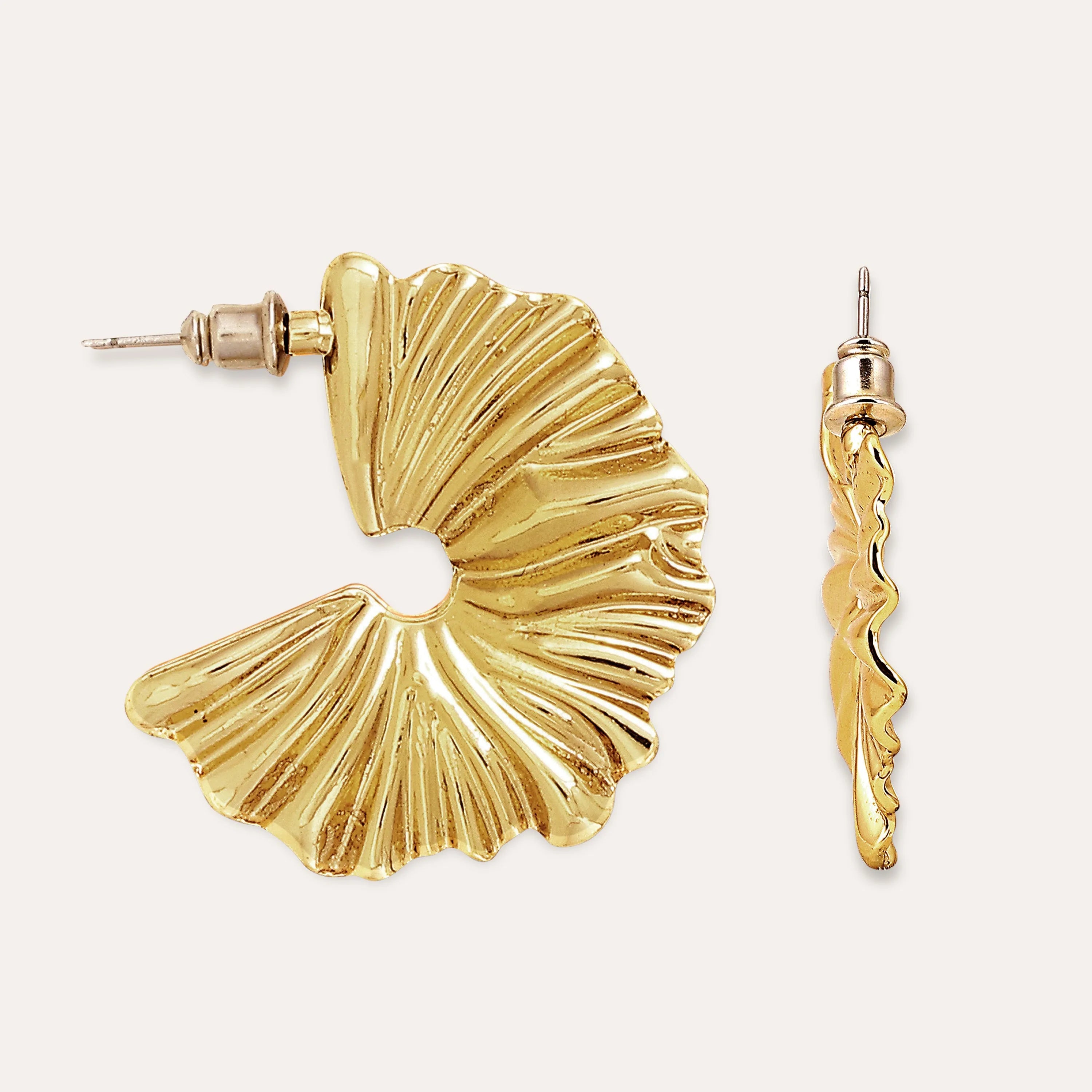 TFC Fanny Gold Plated Hoop Earrings- Discover daily wear gold earrings including stud earrings, hoop earrings, and pearl earrings, perfect as earrings for women and earrings for girls.Find the cheapest fashion jewellery which is anti-tarnish only at The Fun company