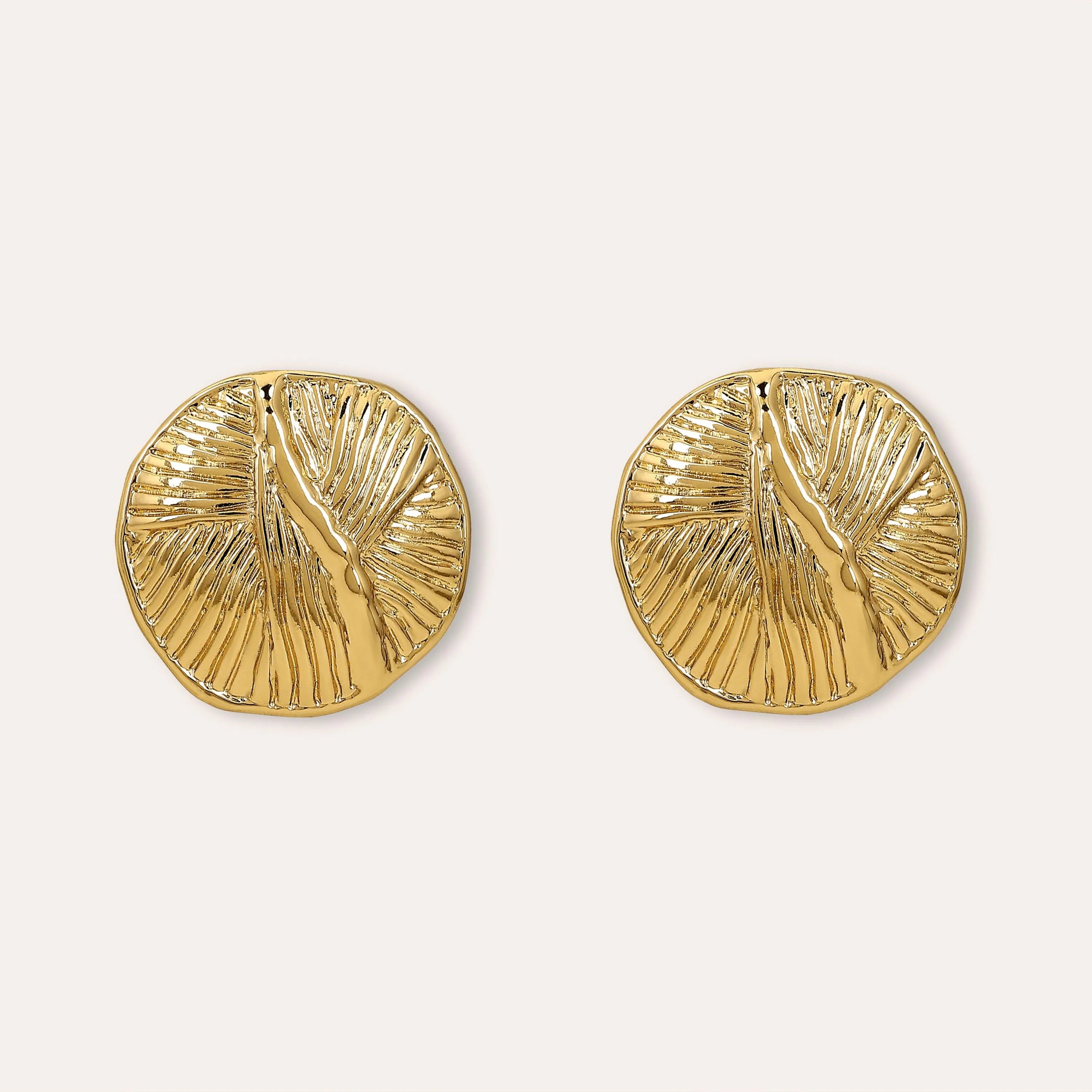 TFC Round Round Gold Plated Dangler Earrings-Discover daily wear gold earrings including stud earrings, hoop earrings, and pearl earrings, perfect as earrings for women and earrings for girls.Find the cheapest fashion jewellery which is anti-tarnish only at The Fun company