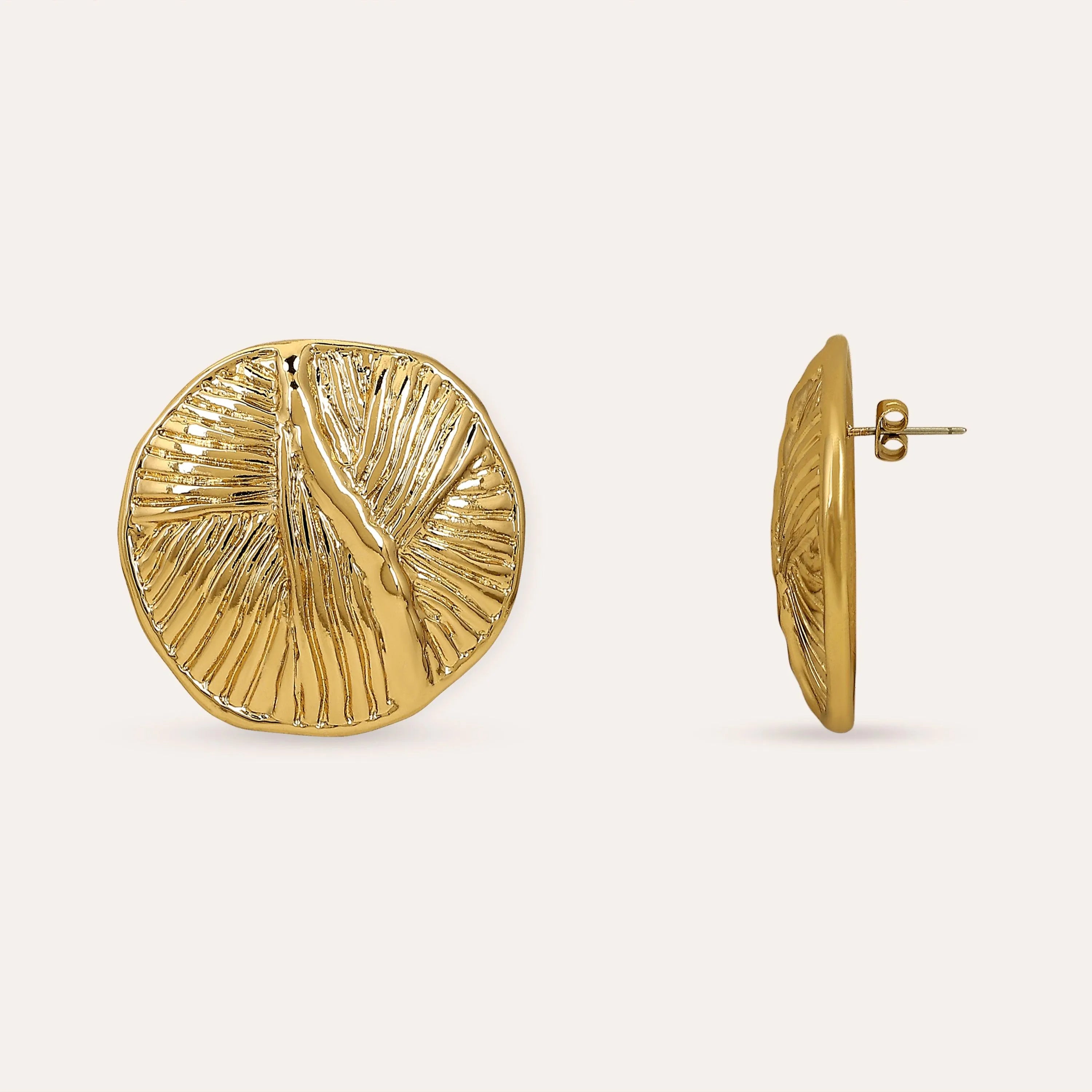TFC Round Round Gold Plated Dangler Earrings-Discover daily wear gold earrings including stud earrings, hoop earrings, and pearl earrings, perfect as earrings for women and earrings for girls.Find the cheapest fashion jewellery which is anti-tarnish only at The Fun company