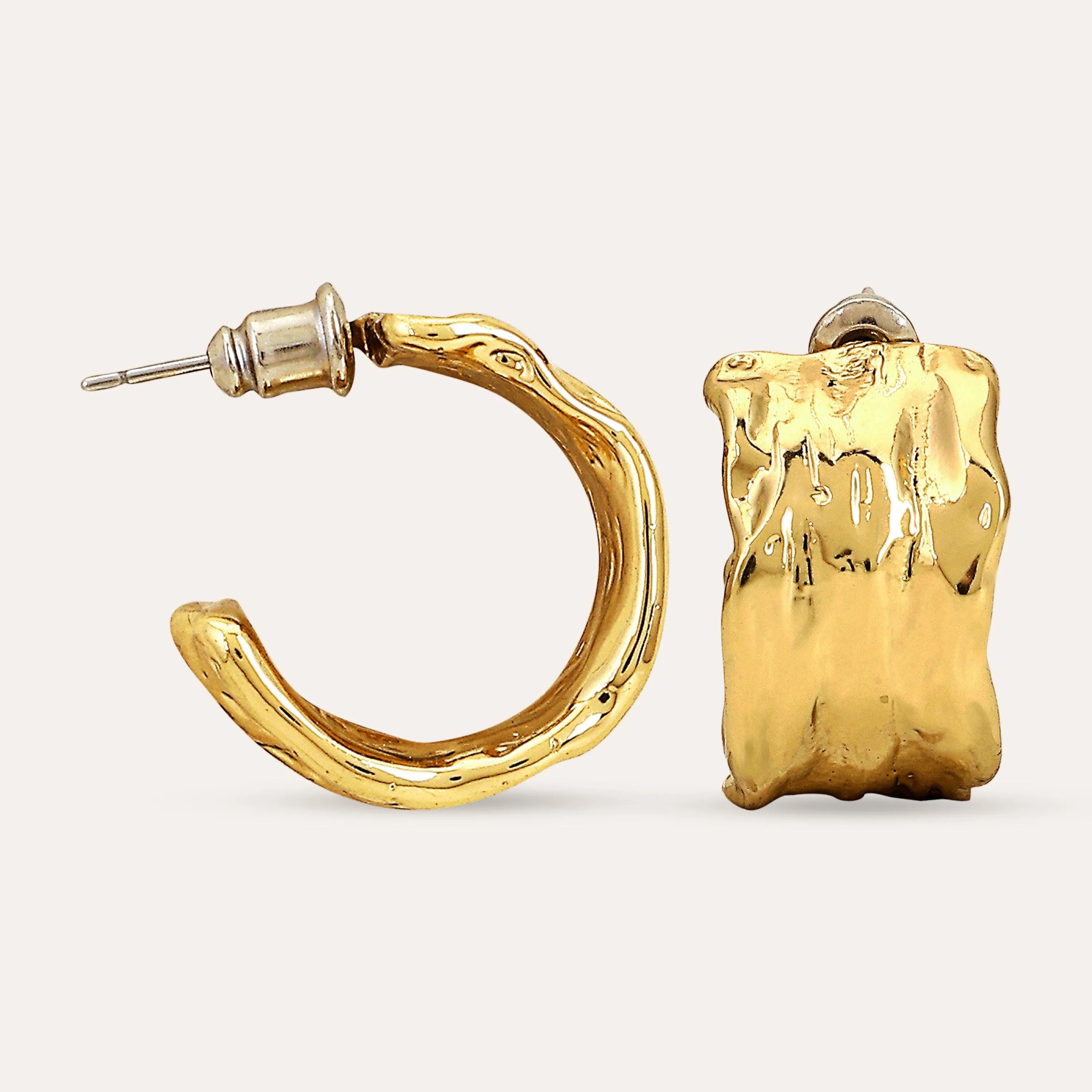 TFC Italian Luxury Gold Plated Hoop Earrings- Discover daily wear gold earrings including stud earrings, hoop earrings, and pearl earrings, perfect as earrings for women and earrings for girls.Find the cheapest fashion jewellery which is anti-tarnish only at The Fun company.