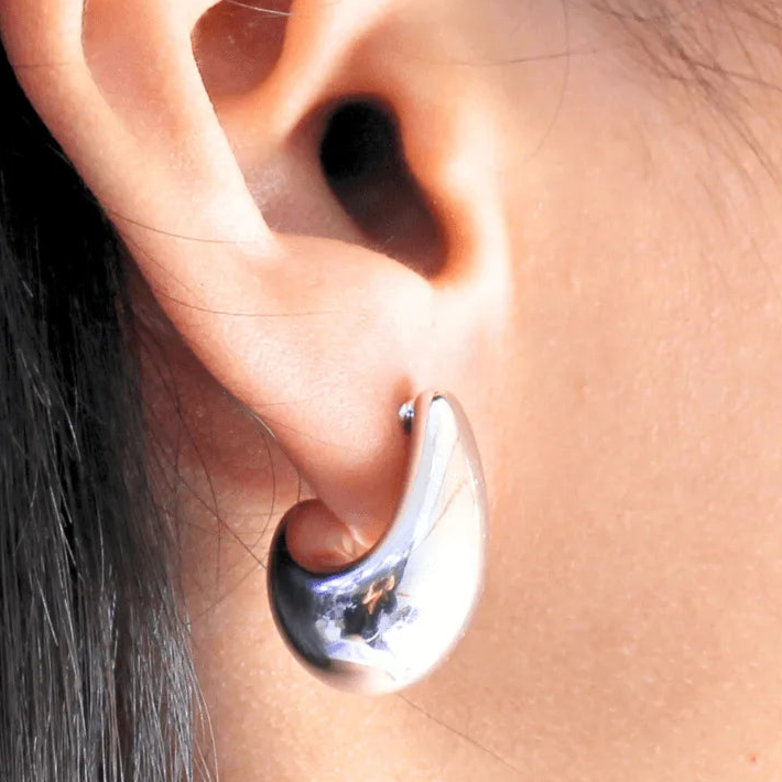 TFC Trendy Kaju Silver Plated Stud Earrings