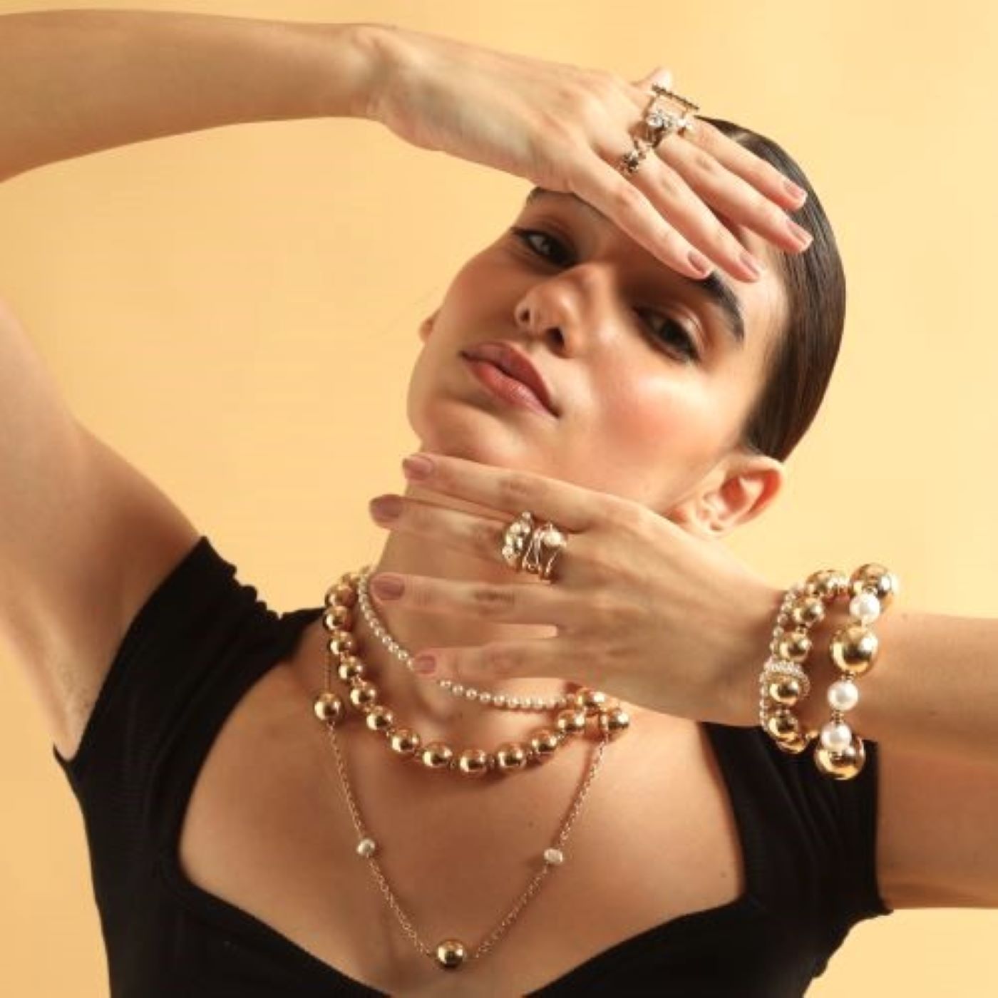 Gold plated beads collection