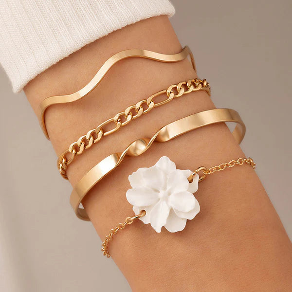 TFC Minimal Lux Gold Plated Bracelet (set of 4)