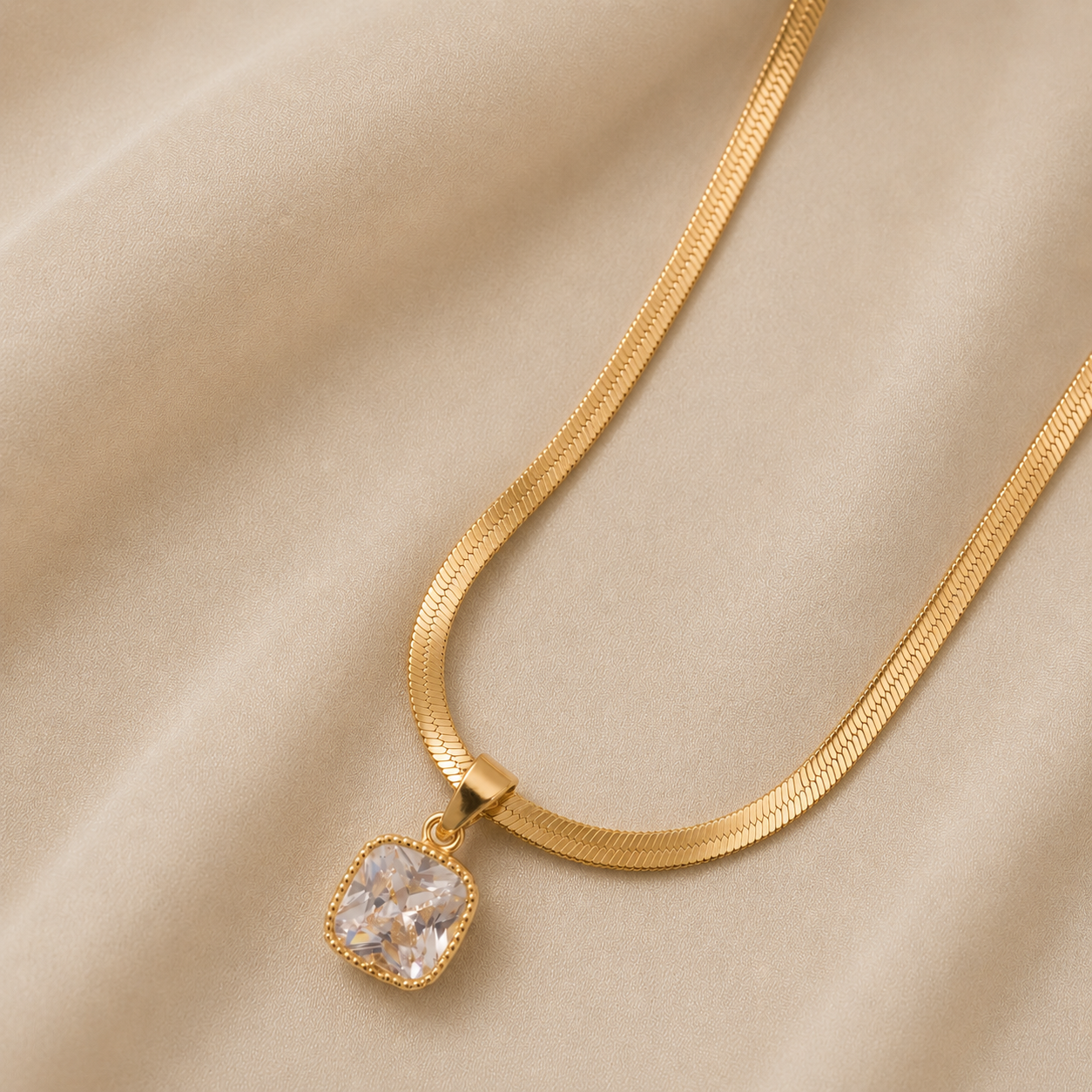 TFC Spark Edge Gold Plated Pendant Necklace
