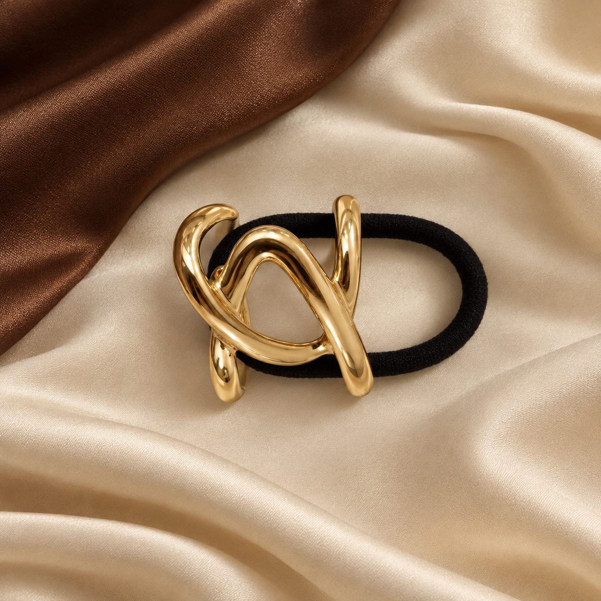TFC Twisted Glow Gold Plated Hair Tie