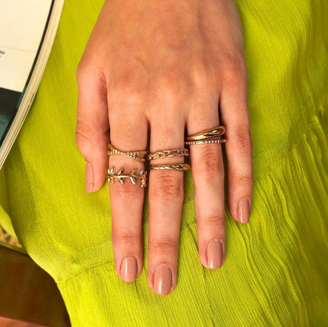 TFC Glimmer Glow Gold Plated Ring- Elevate your style with our exquisite collection of gold-plated adjustable rings for women, including timeless signet rings. Explore cheapest fashion jewellery designs with anti-tarnish properties, all at The Fun Company with a touch of elegance