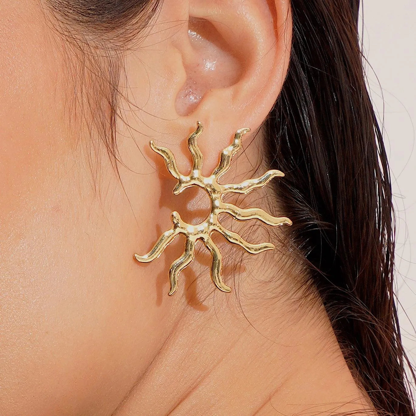 TFC Sunshine Gold Plated stud Earrings-Discover daily wear gold earrings including stud earrings, hoop earrings, and pearl earrings, perfect as earrings for women and earrings for girls.Find the cheapest fashion jewellery which is anti-tarnish only at The Fun company