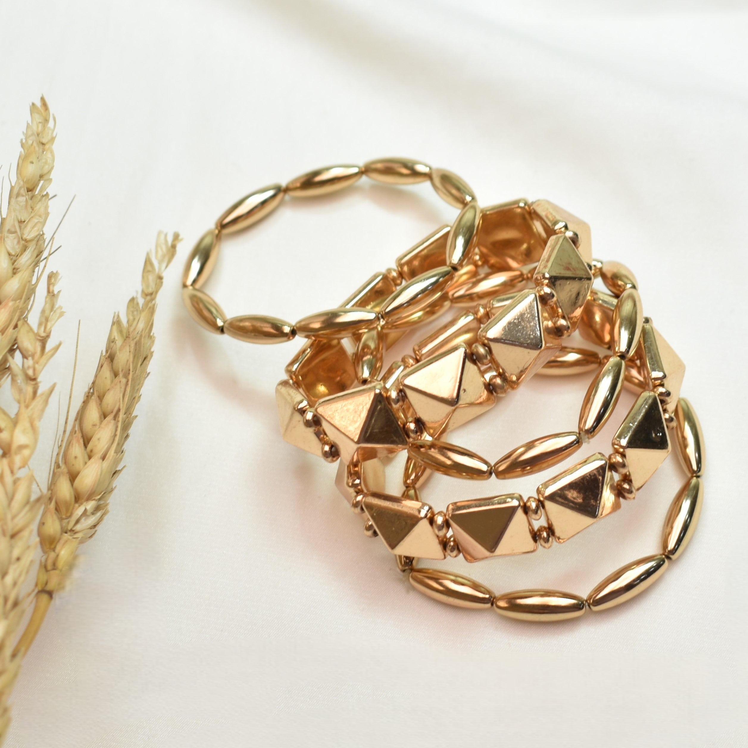 TFC Inova Gold Plated Stacked Bracelet (set of 5)