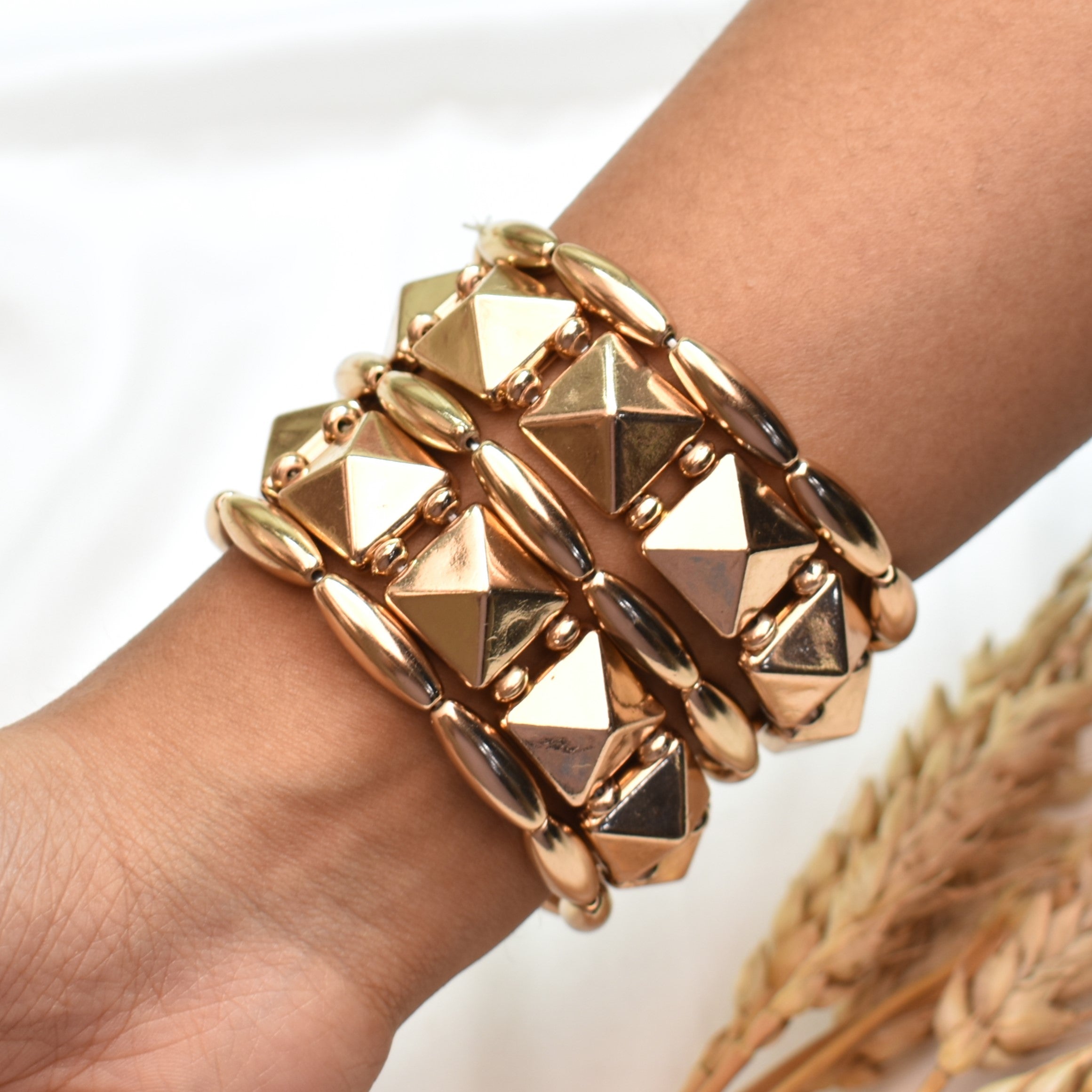 TFC Inova Gold Plated Stacked Bracelet (set of 5)