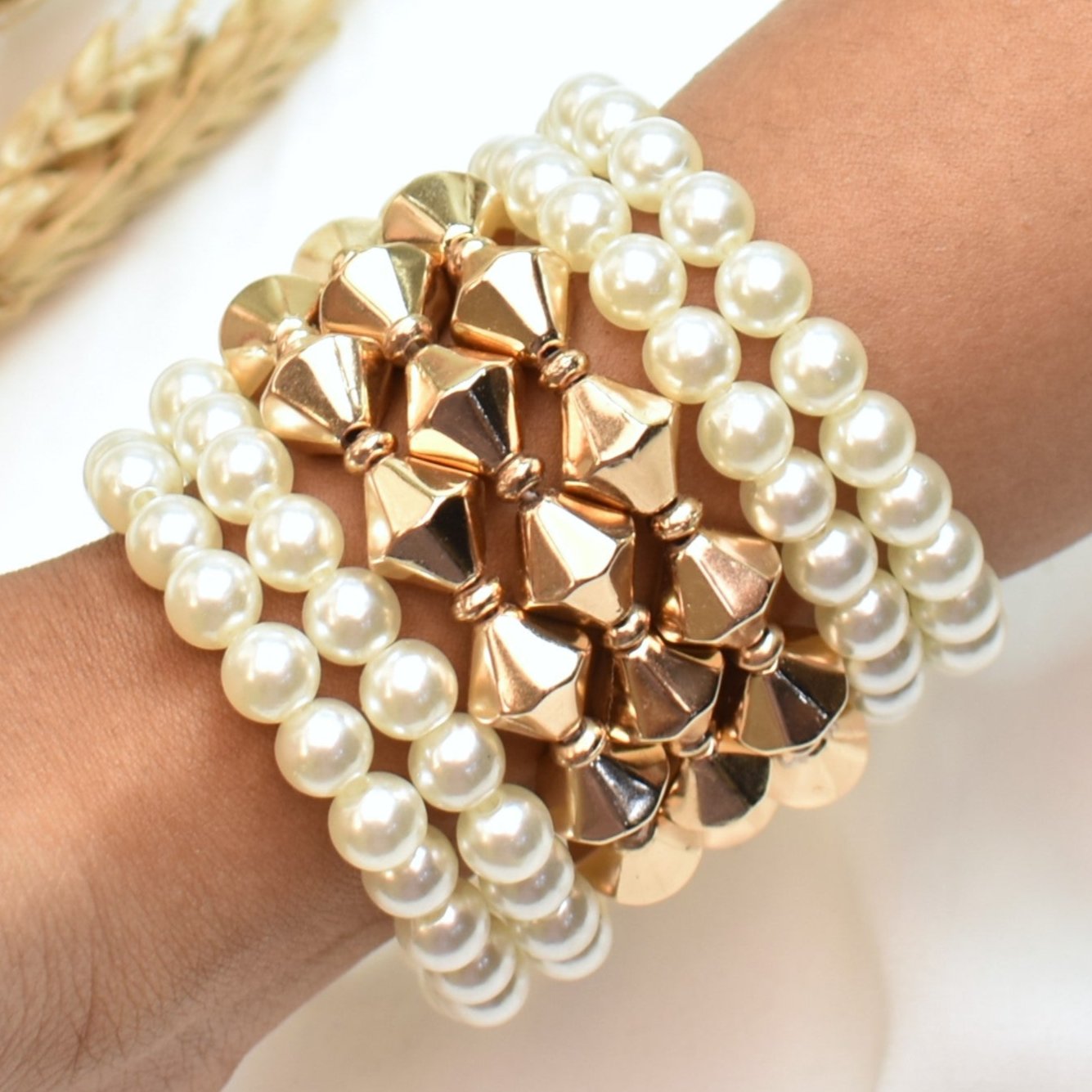 TFC Smile Band Gold Plated Bracelet (set of 7)