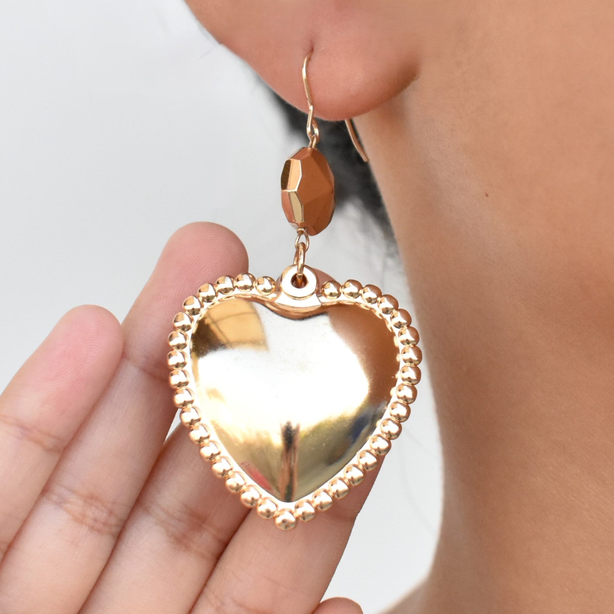 TFC Heartista Gold Plated Dangler Earrings