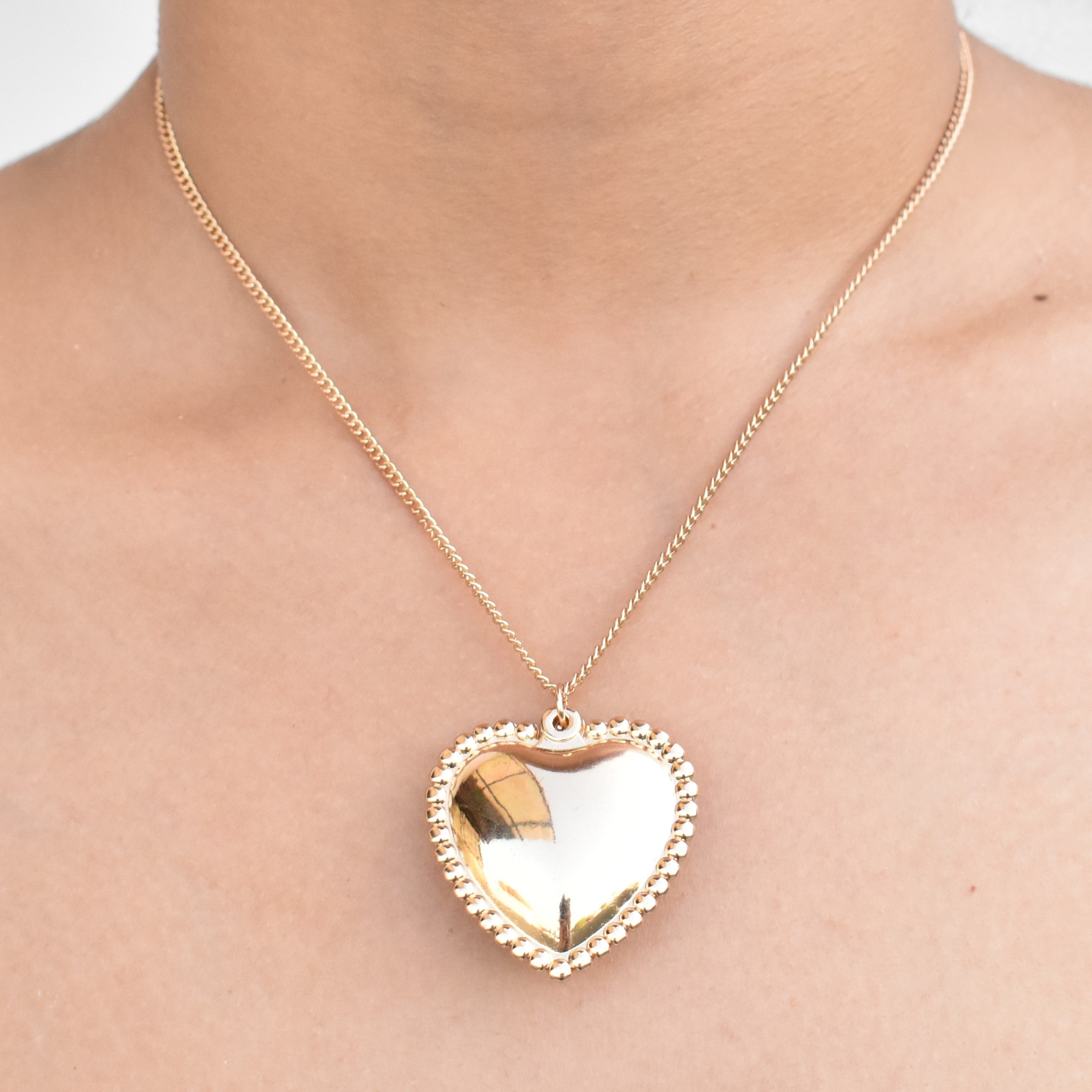 TFC Baked Heart Gold Plated Pendant Necklace