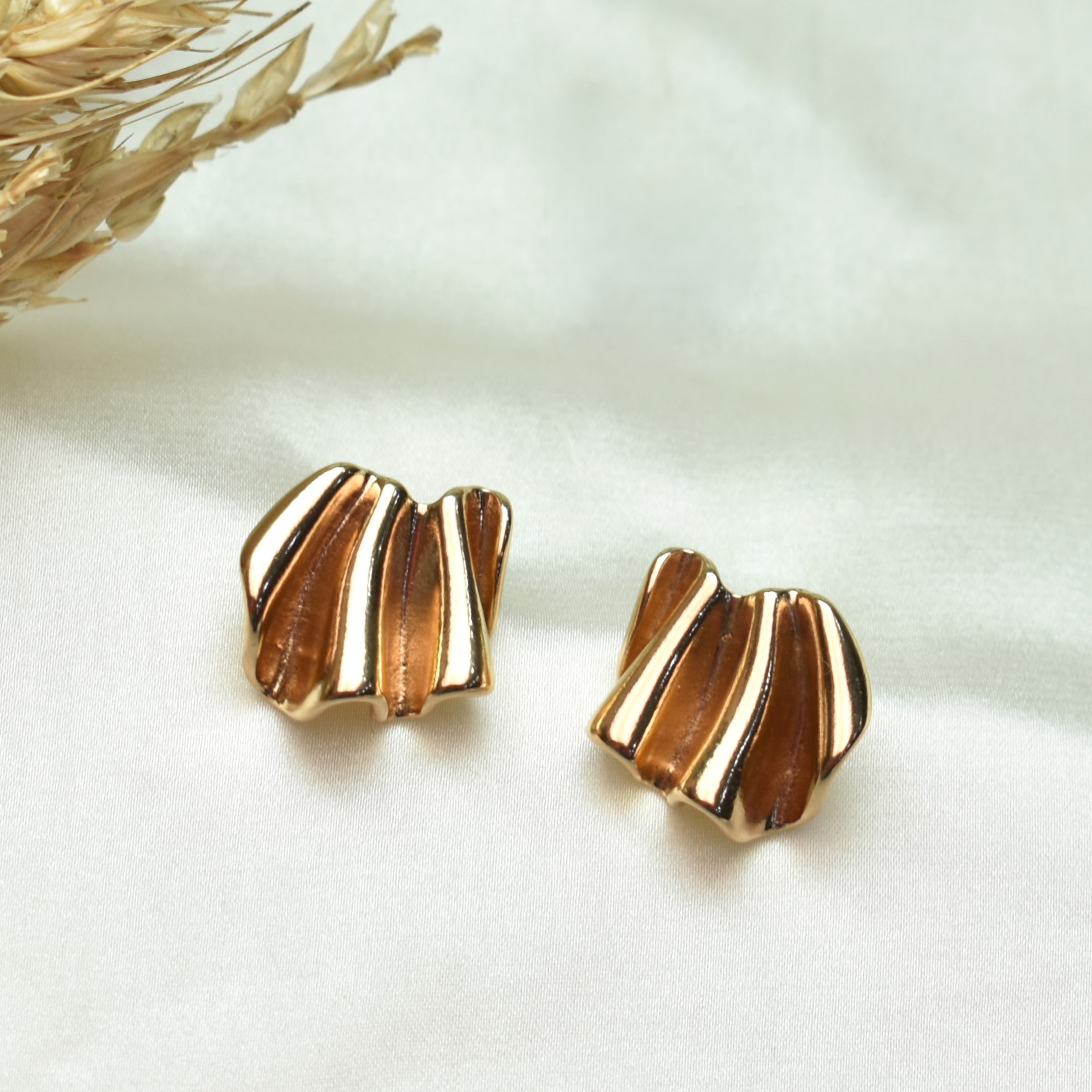 TFC Steller Gold Plated Stud Earrings