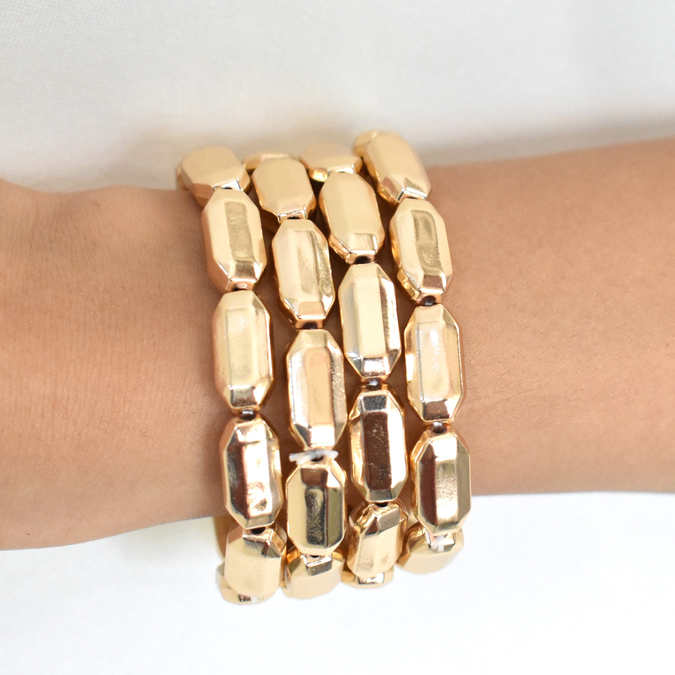 TFC Four Ever Gold Plated Stacked Bracelet (set of 4)