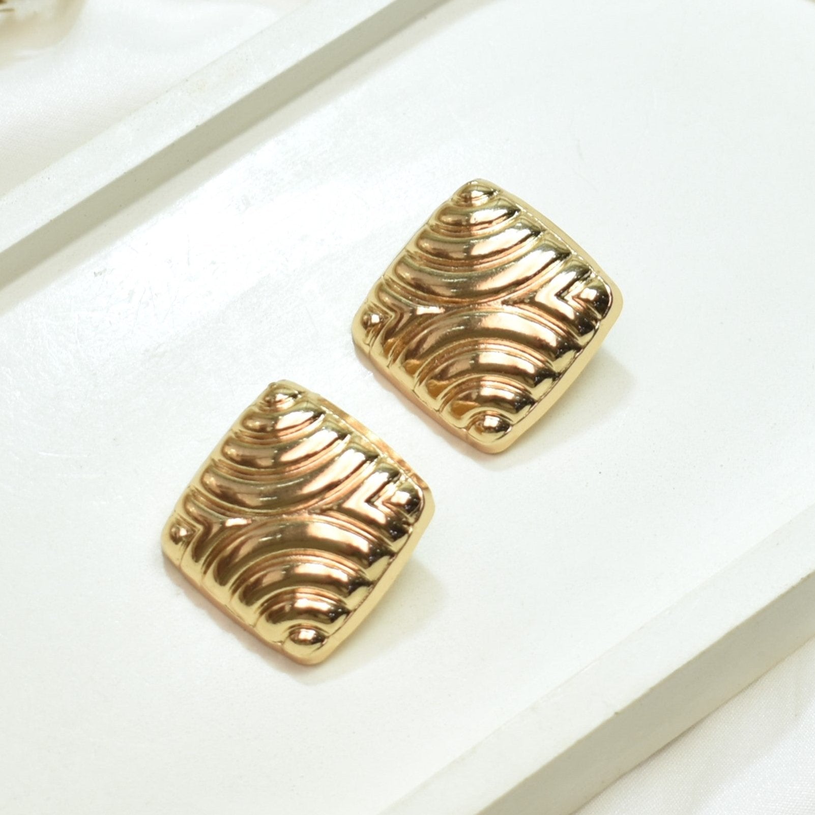 TFC Egyptian Style Gold Plated Stud Earrings