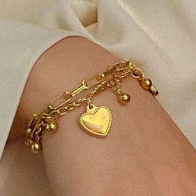 TFC Multi heart Gold Plated Bracelet