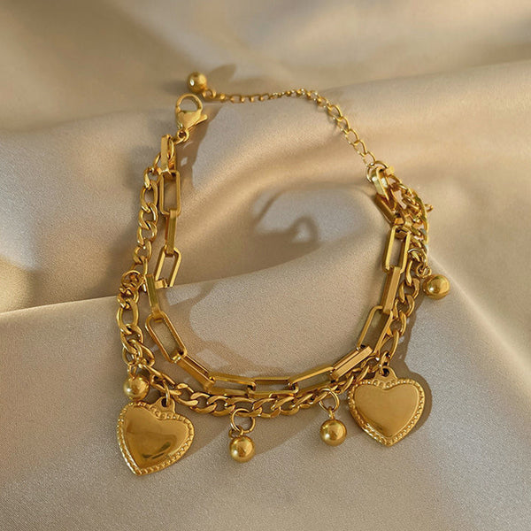 TFC Multi heart Gold Plated Bracelet