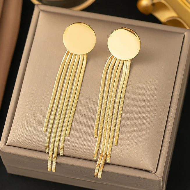 TFC Luna Drop Gold Plated Stud Earring