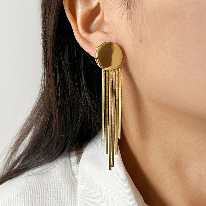 TFC Luna Drop Gold Plated Stud Earring