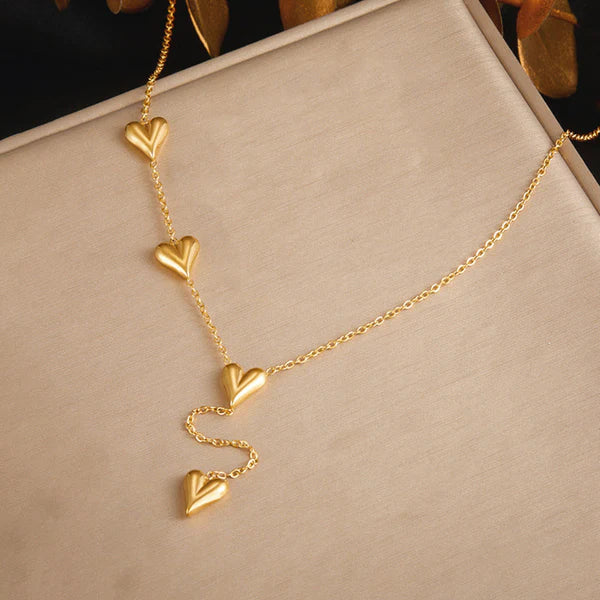 TFC Luv Fall Heart Gold Plated Necklace