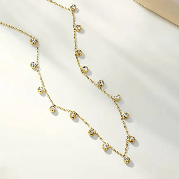 TFC Point Stone Gold Plated Neckalce