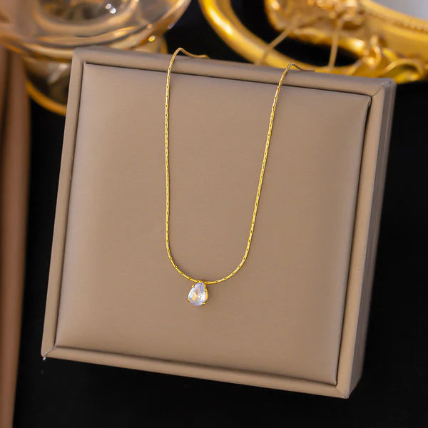 TFC Rain Drop Gold Plated Neckalce