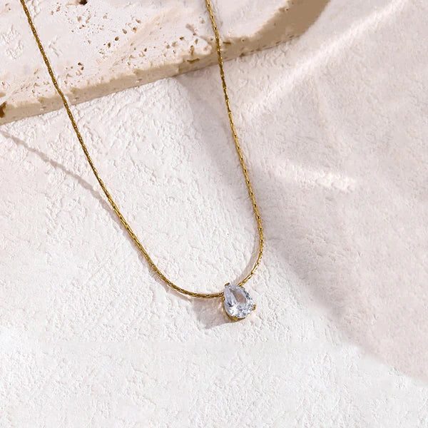 TFC Rain Drop Gold Plated Neckalce