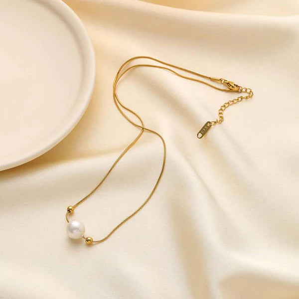 TFC Ocean Pearl Gold Plated Pendant Necklace
