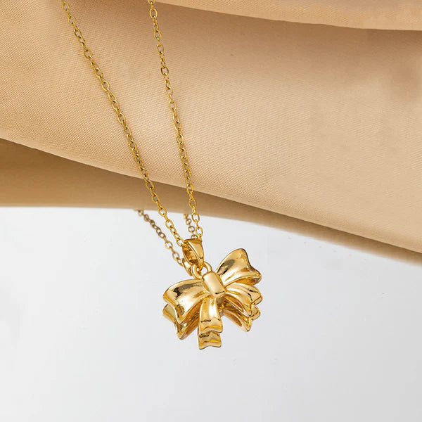 TFC My Bow Gold Plated Pendant Necklace