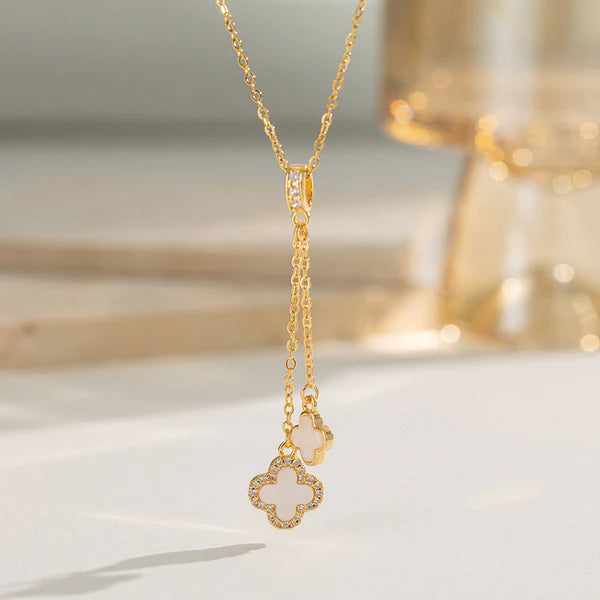 TFC Clover Gold Plated Pendant Necklace