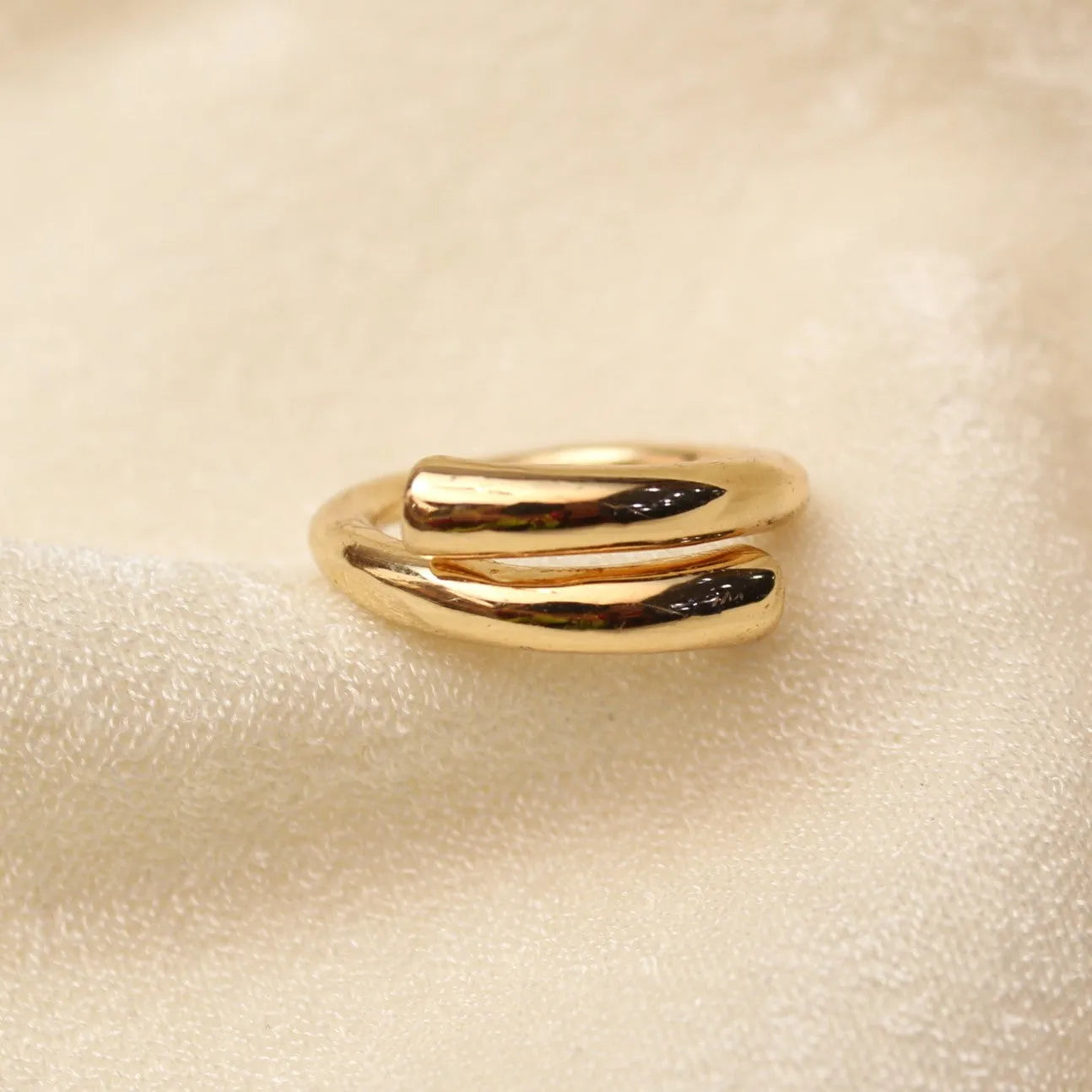TFC Debonair Statement Gold Plated Adjustable Ring
