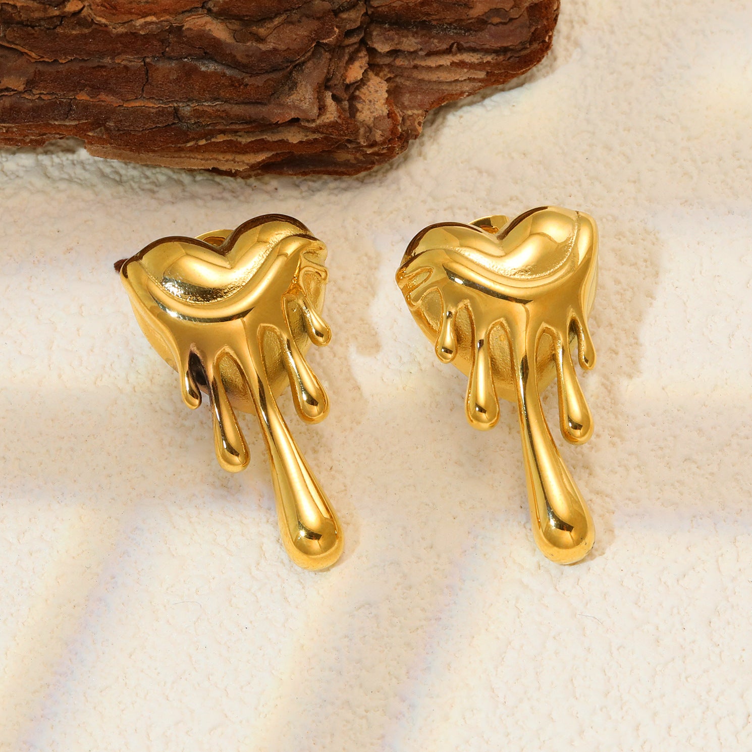 TFC Sweetheart Gold Plated Stud Earrings