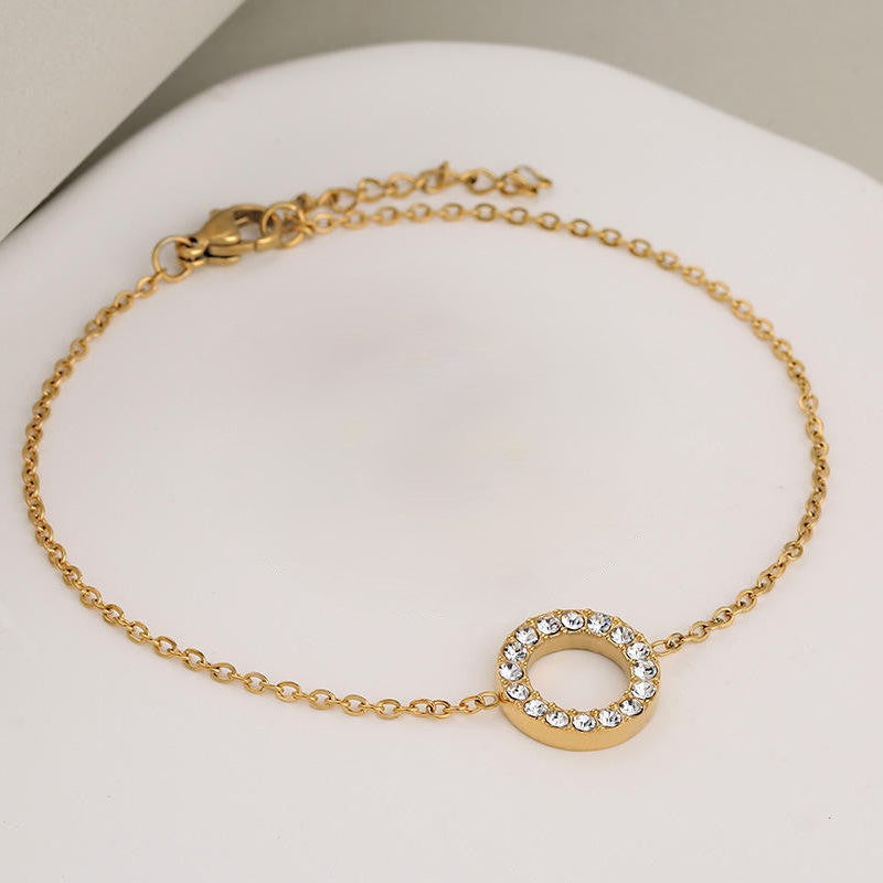 TFC Round Stone Gold Plated Bracelet