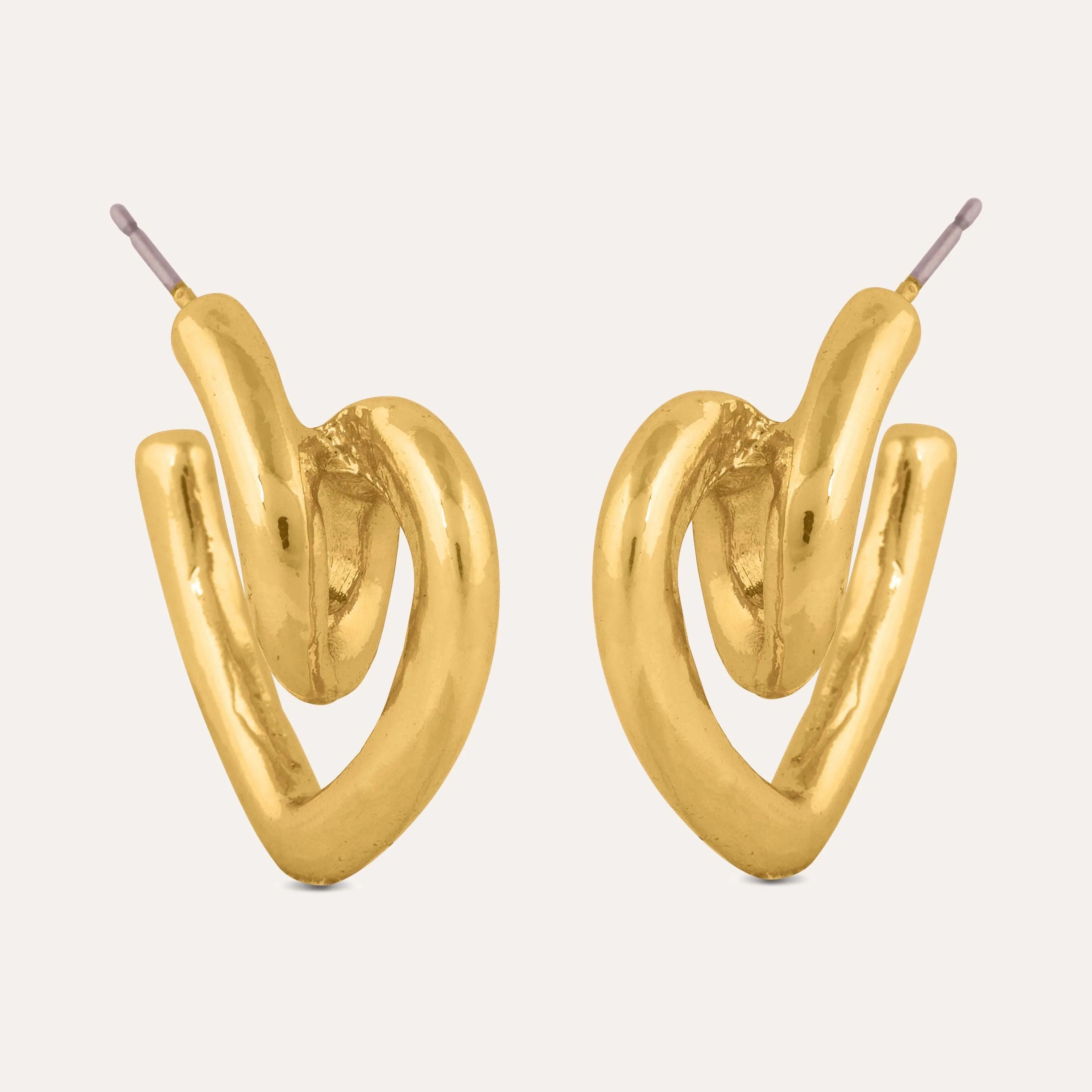 TFC Heartwink Gold Plated Hoop Earrings