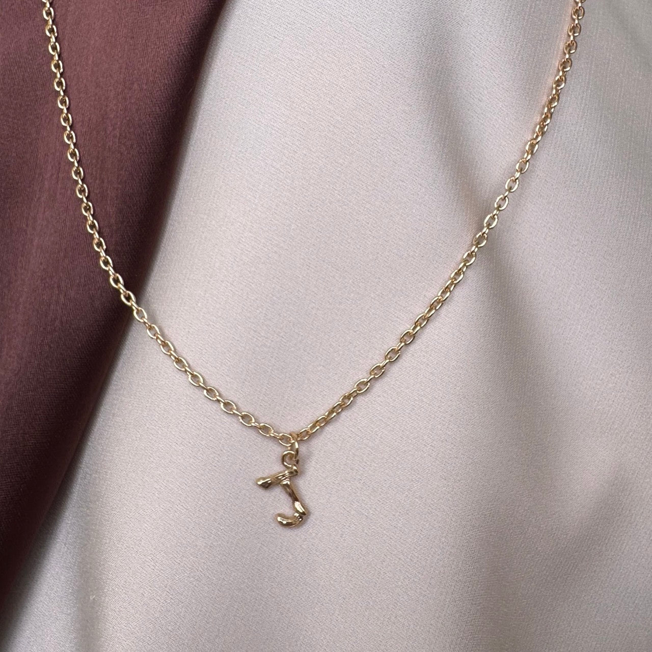 TFC Mini Letter - J Gold Plated Pendant Necklace
