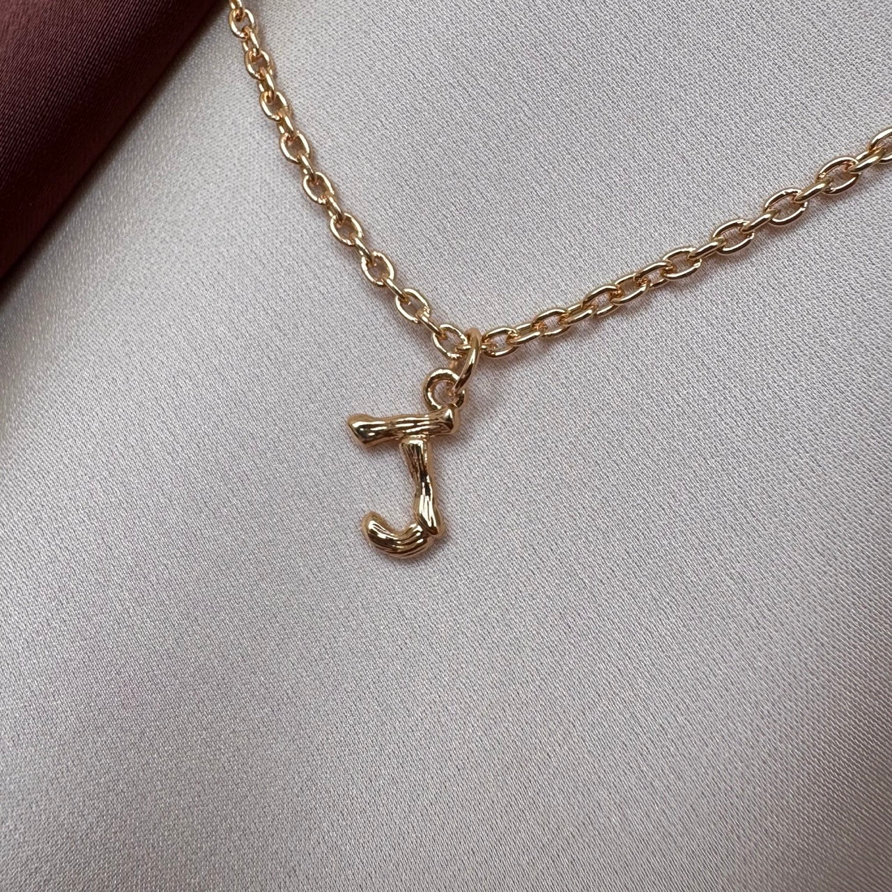 TFC Mini Letter - J Gold Plated Pendant Necklace