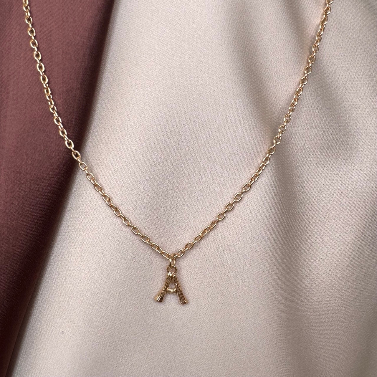 TFC Mini Letter - A Gold Plated Pendant Necklace