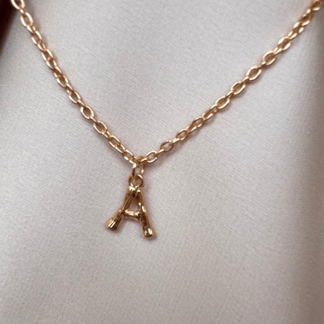 TFC Mini Letter - A Gold Plated Pendant Necklace