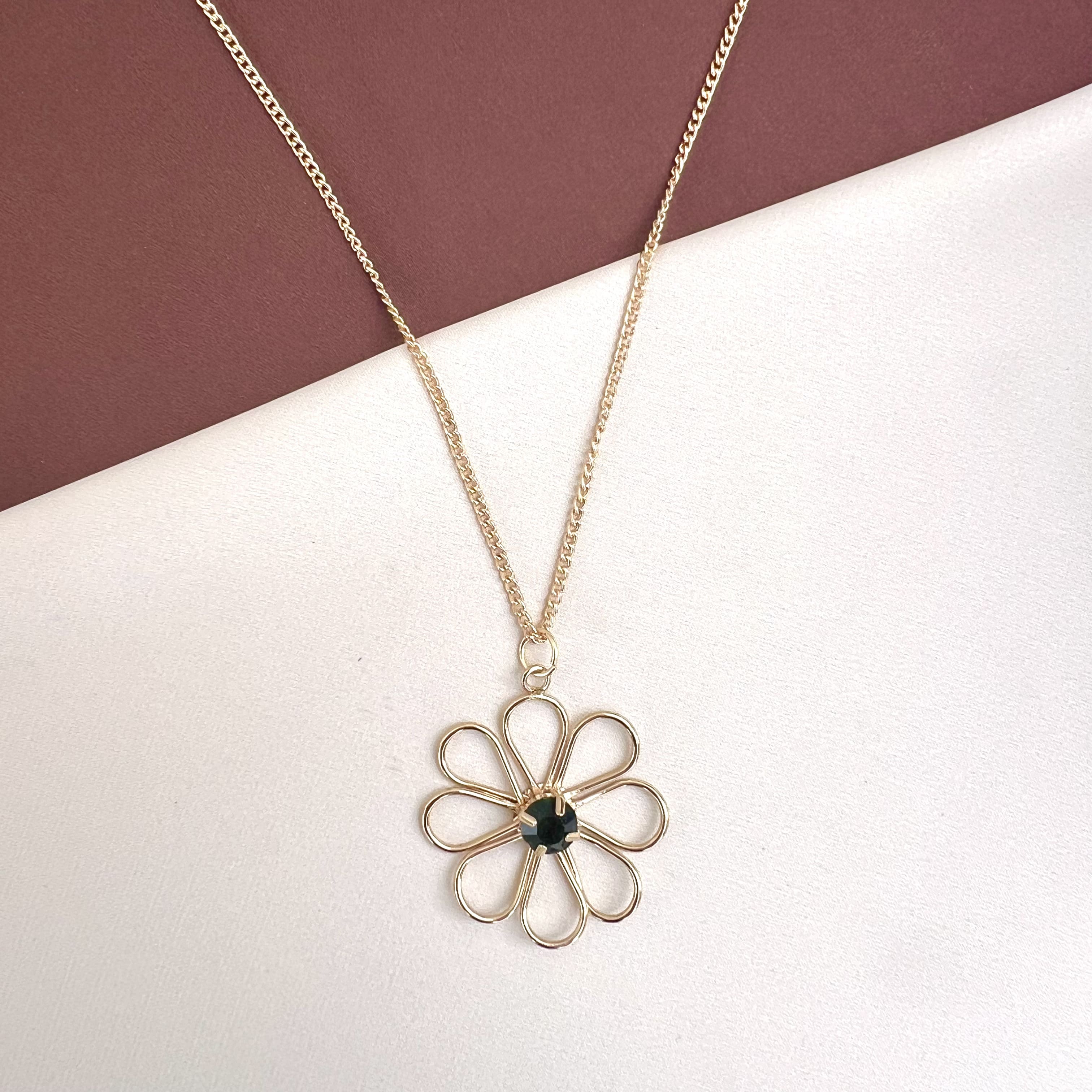 TFC Black Flora Gleam Gold Plated Bracelet