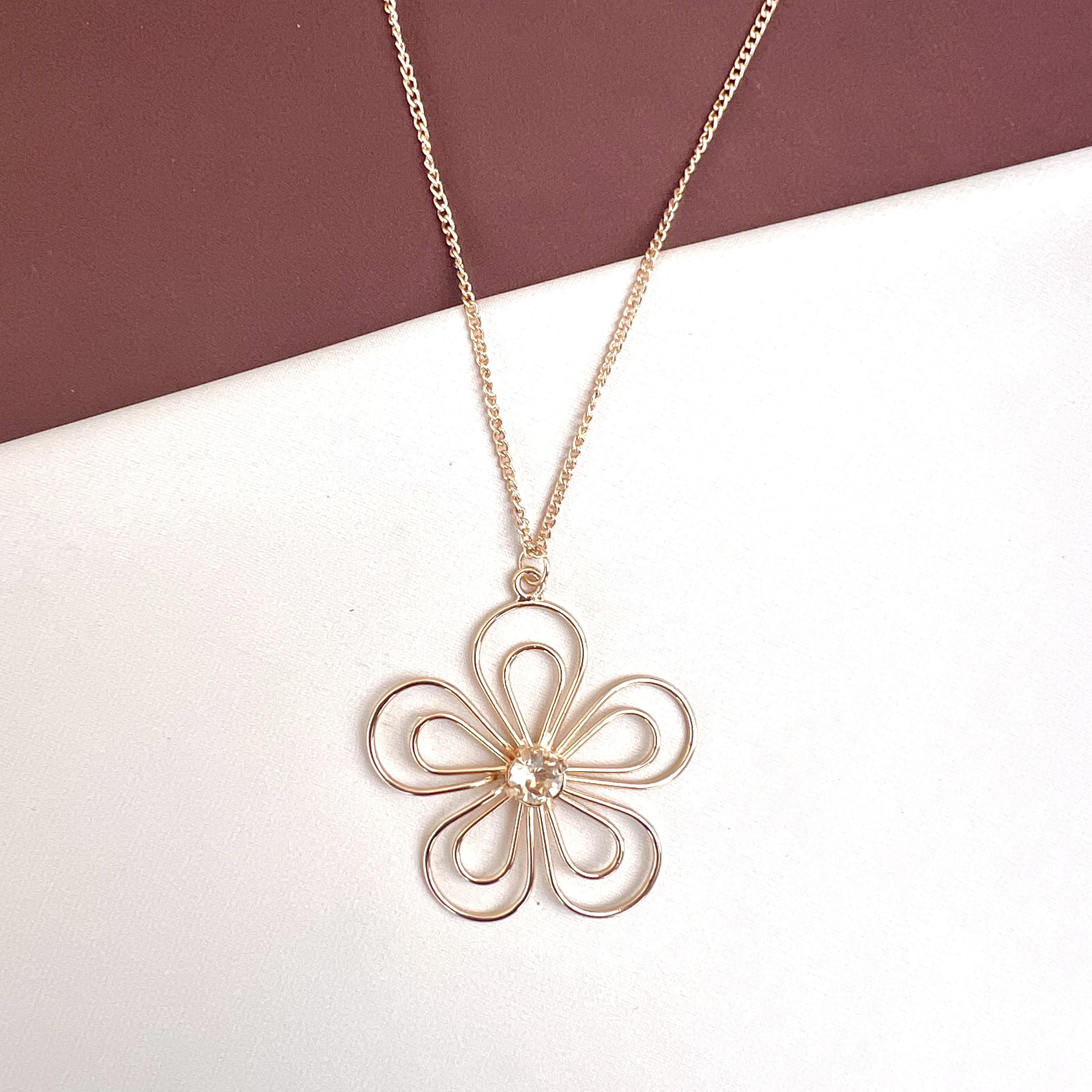 TFC Wildflower Kiss Gold Plated Necklace