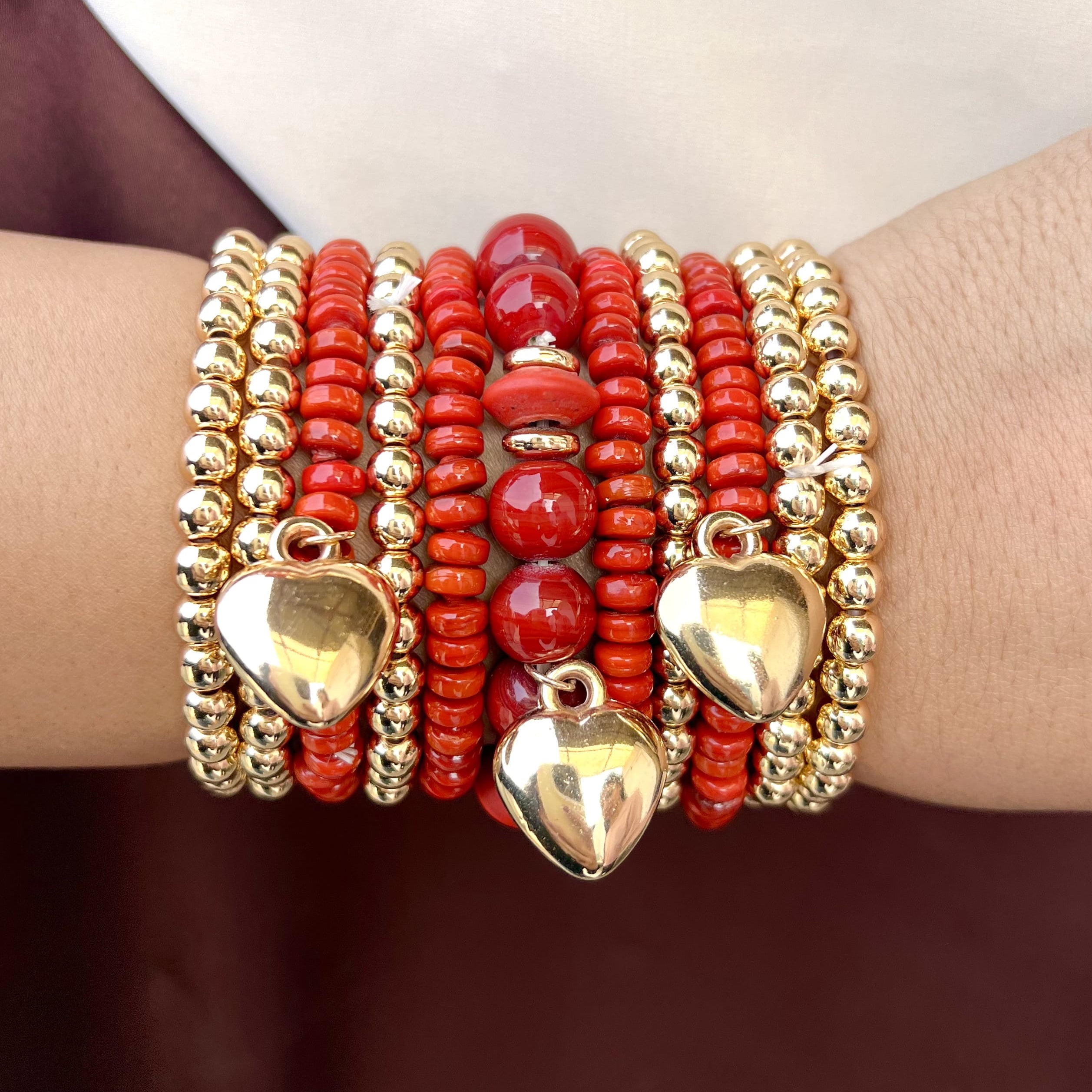 TFC Reddish Gold Plated Bracelet (set of 6)